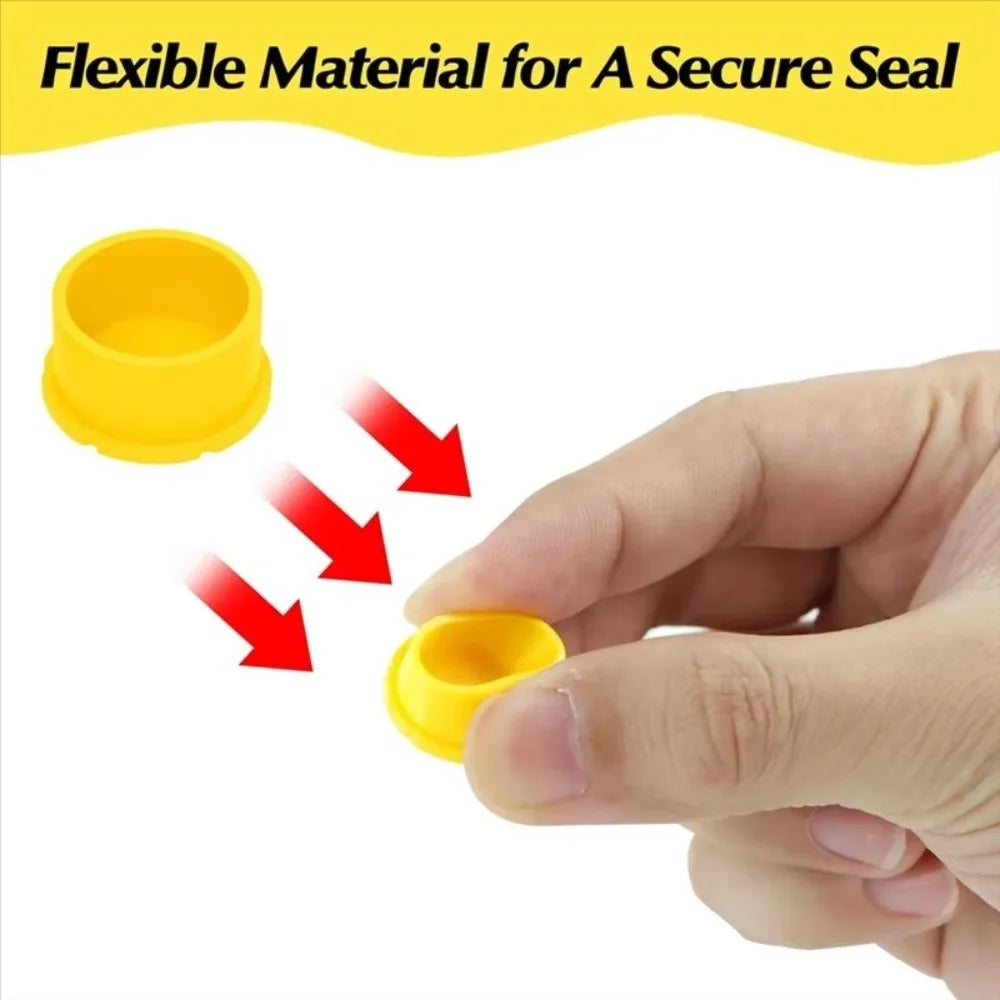 12-Pack Reusable Glass Vial Caps – Leak-Proof TPU Stopper Lids