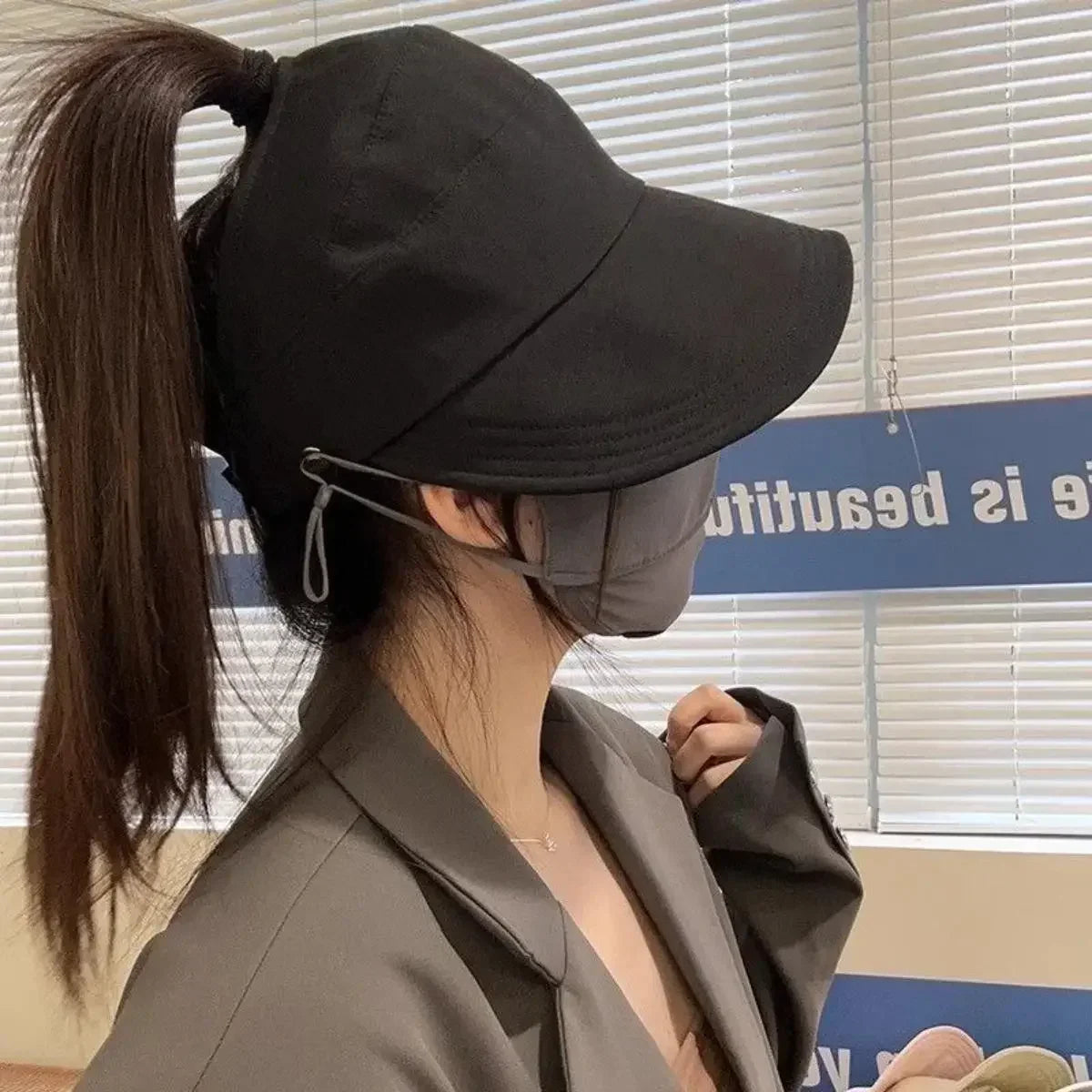 1-5PCS Women‘s Summer Sun Protection Hat Visor Face Cover Bucket Cap Korean Style Baseball Hat for Outdoor Beach Travel Oasis Select