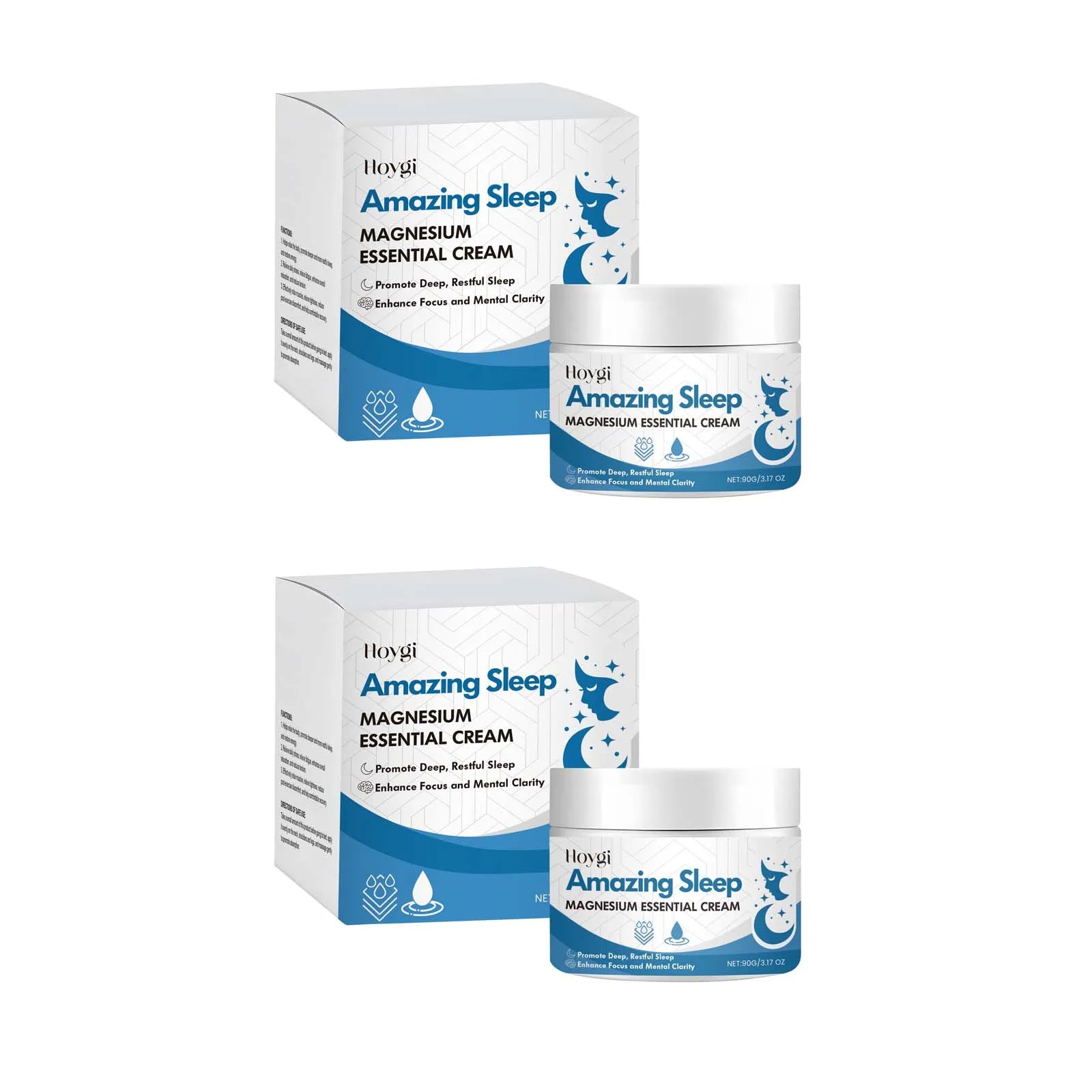 Hoygi Magnesium Cream – Muscle Relief, Sleep & Hydration Magnesium Body Cream Oasis Select 2Pcs