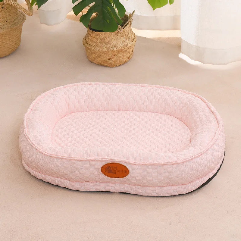 New Spring and Summer All-season Suitable Summer MATS, Pet Beds, Ice Beans, Dog Beds, and Cat Beds Pet Bed Oasis Select pink L 60 x50 x12cm