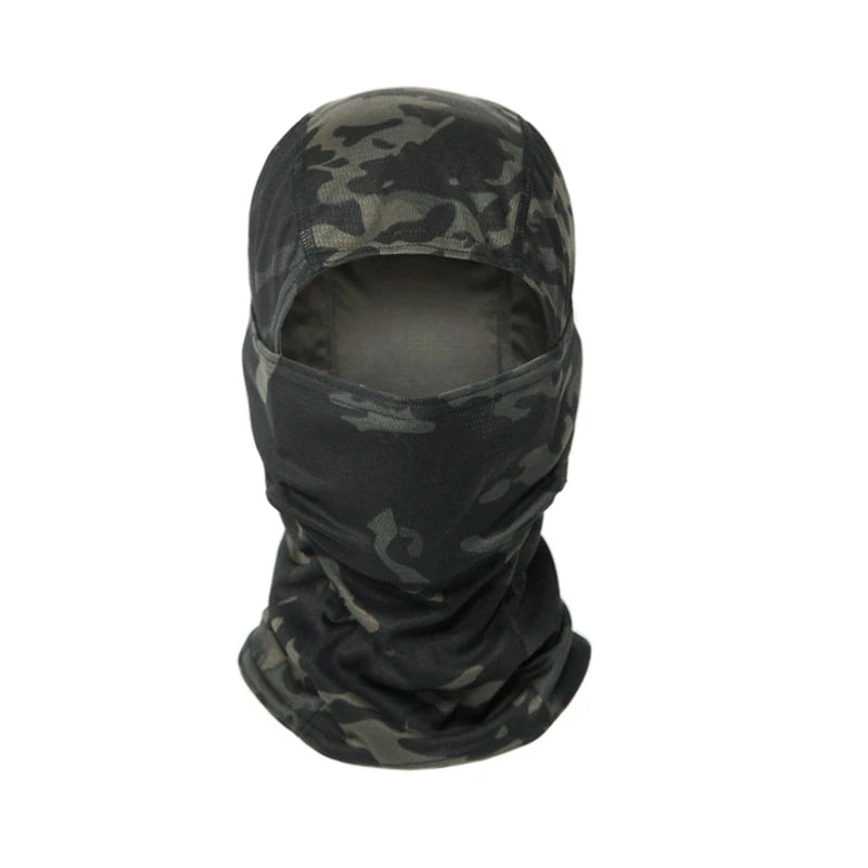 Camouflage Balaclava Hat Cycling Full Face Mask Outdoor Sports Hunting Hiking Ski Mask Motorcycle Helmet Inner Cap Oasis Select American Black