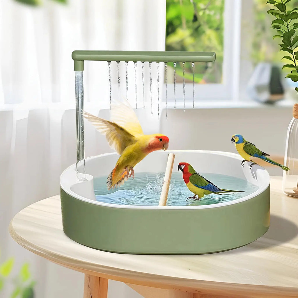 Parrot Automatic Bathtub Bird Bath Circulating Water Shower Parrot Circulation Shower Pet Bird Bathtub Bird Cleaning Bath Tub Oasis Select