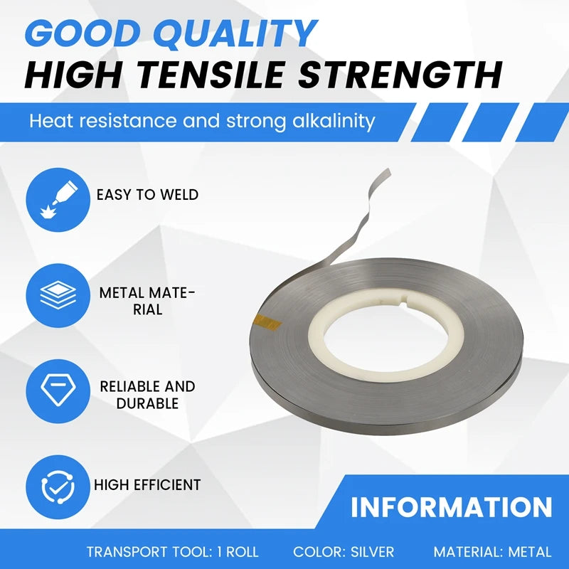 1Kg Thickness 0.15Mmx8mm Nickel Plated Steel Strip 18650 Battery Nickel Sheet Spot Welding Machine Oasis Select