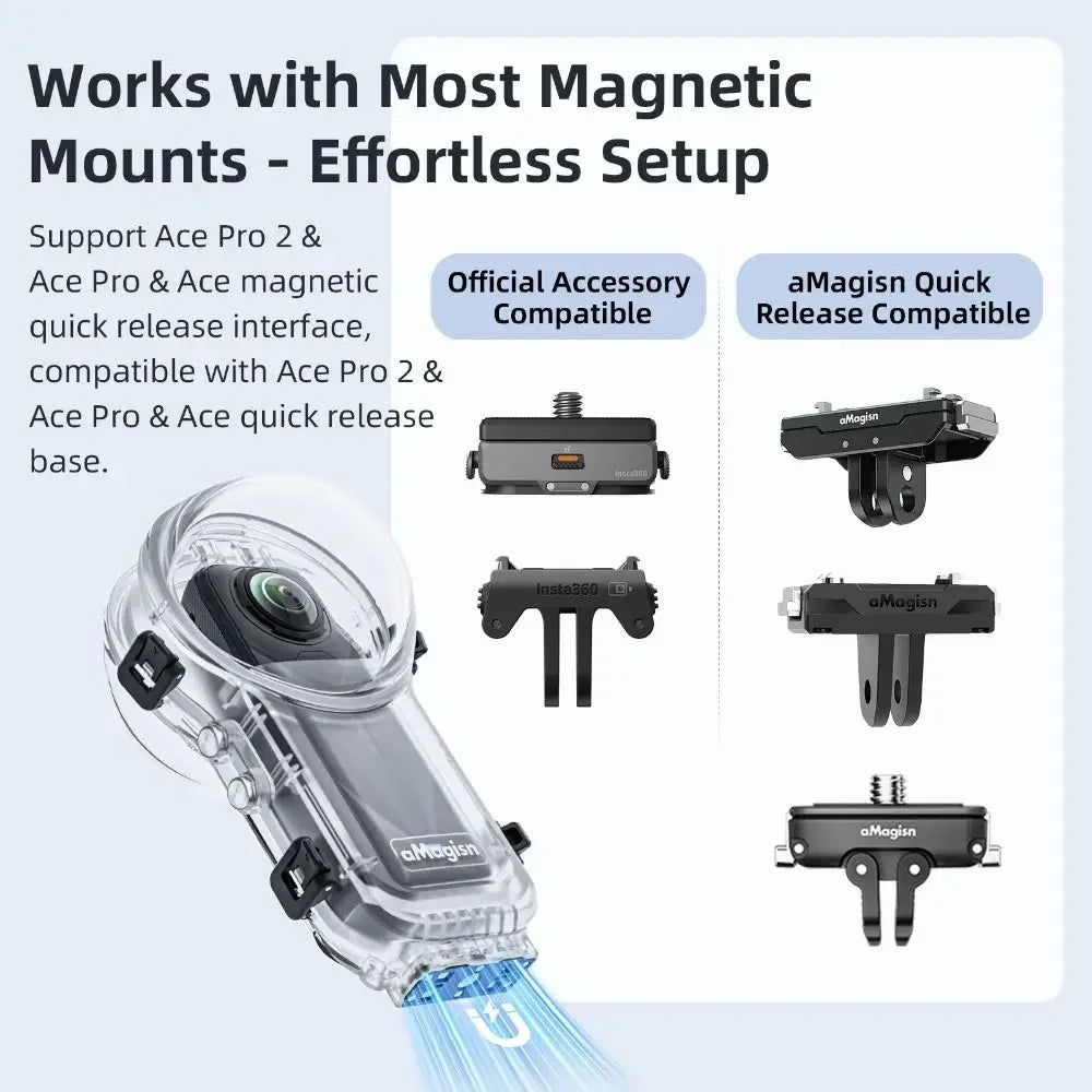 Insta360 X5/X4 60m Invisible Dive Case & Quick Release Mount