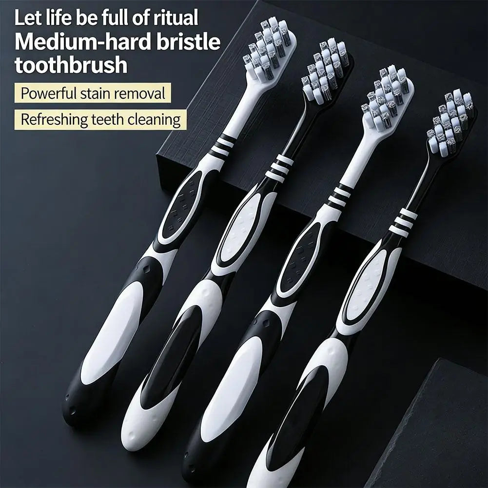SADOER Hard Bristle Toothbrush 2-Pack – Deep Clean Gift Set Manual Toothbrush Set Oasis Select