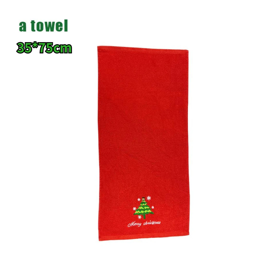 Christmas themed embroidered soft and skin friendly pure Cotton towels suitable for daily kitchen and bathroom use Oasis Select 05