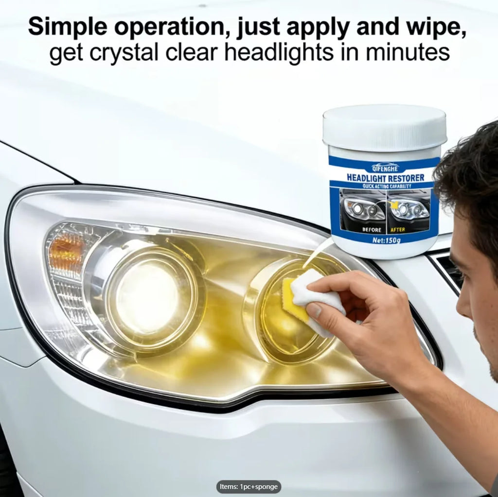 Headlight Restoration Paste – Removes Oxidation, Haze & Yellowing Headlight Restoration Paste Oasis Select