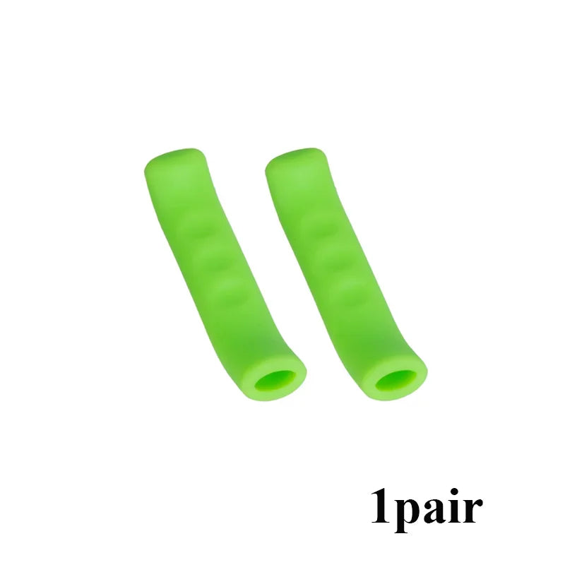 1/2/5pairs Bicycle Brake Handle Cover Silicone MTB Grip Gloves Anti Slip Bicycle Protective Equipment Bicycle Accessories Oasis Select 1pair Green