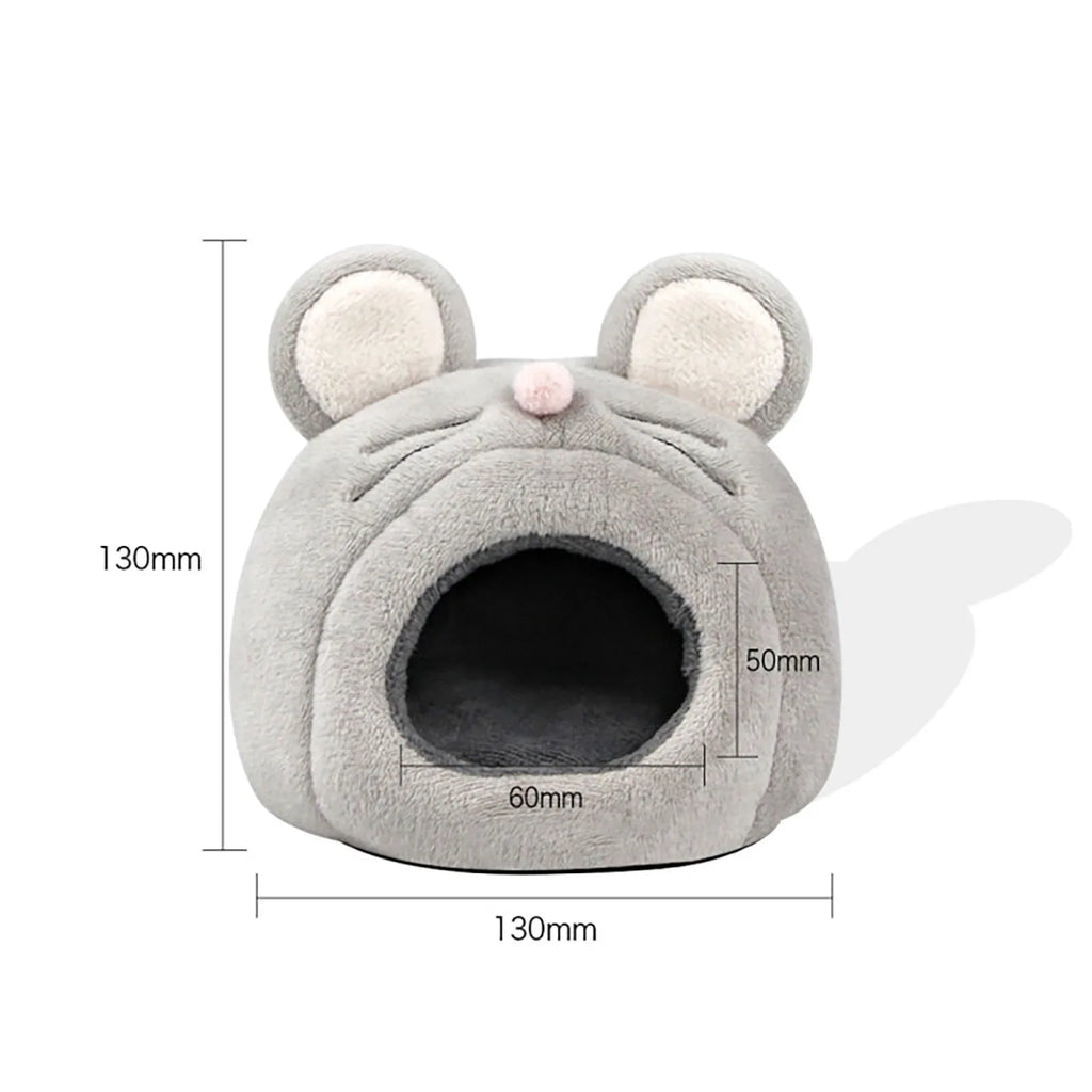 Soft Hamster House Bed – Guinea Pig, Mice & Small Pet Nest Small Pet House Bed Oasis Select Grey