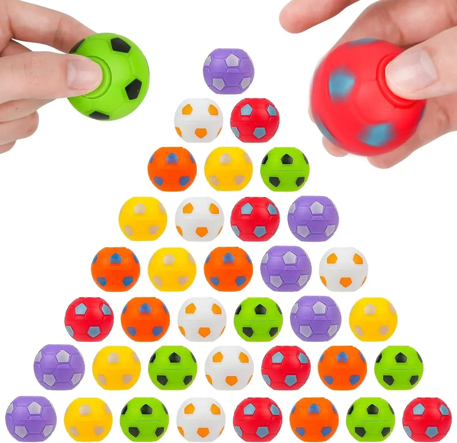 10/30pcs Mini Fidget Spinner Soccer Ball Toy for Kids,Soccer Party Favors Goodie Bag Stuffer,Rotatable Soccer Finger Stress Ball Oasis Select Soccer 20pcs