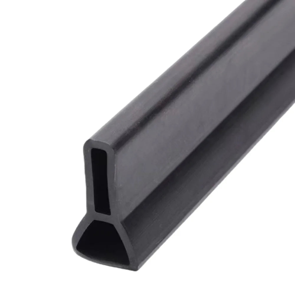 Self Adhesive Water Barrier Strip Collapsible Design Flexible Silicone Waterproof Collapsible Shower Threshold Oasis Select Black-50mm x 1M