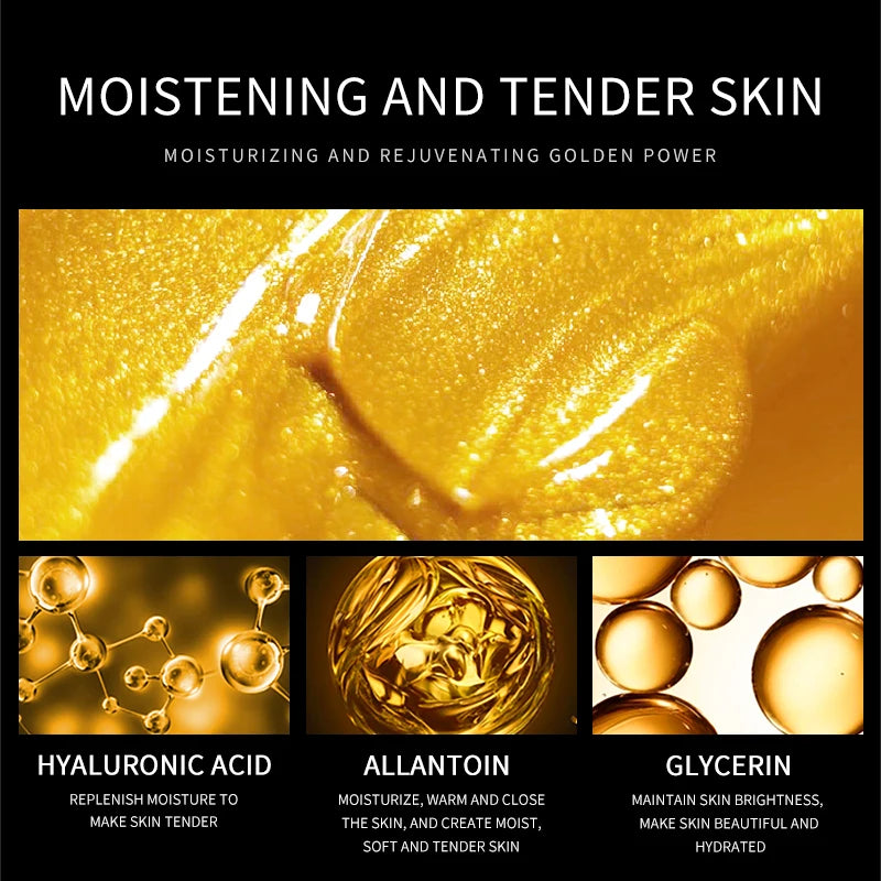 BIOAOUA 24K Gold Face Mask – Anti-Aging Hydrating Sheet Mask Gold Sheet Mask Oasis Select