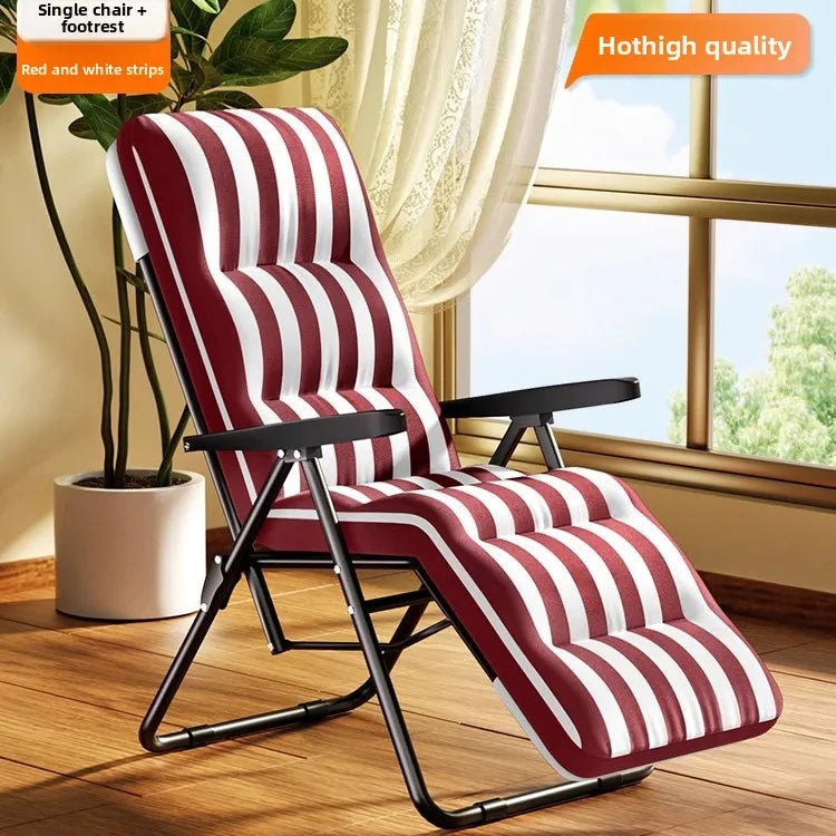 Folding recliner home leisure elderly balcony back chair office lunch break sit and sleep dual-purpose chair Oasis Select Deep Purple