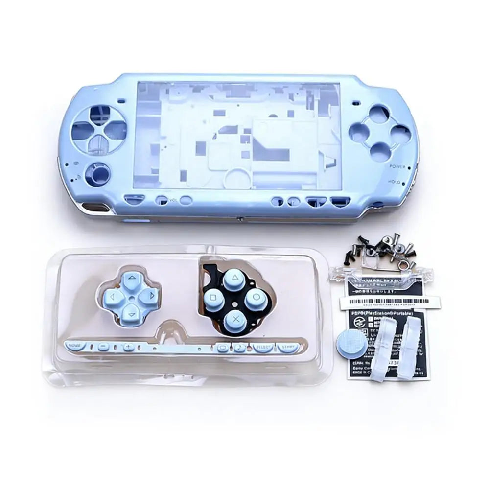 With Buttons Screws Kit Protective Case Kit Full Housing Shell Console Replacement for PSP 2000 With Precise Hole Alignment Oasis Select blue