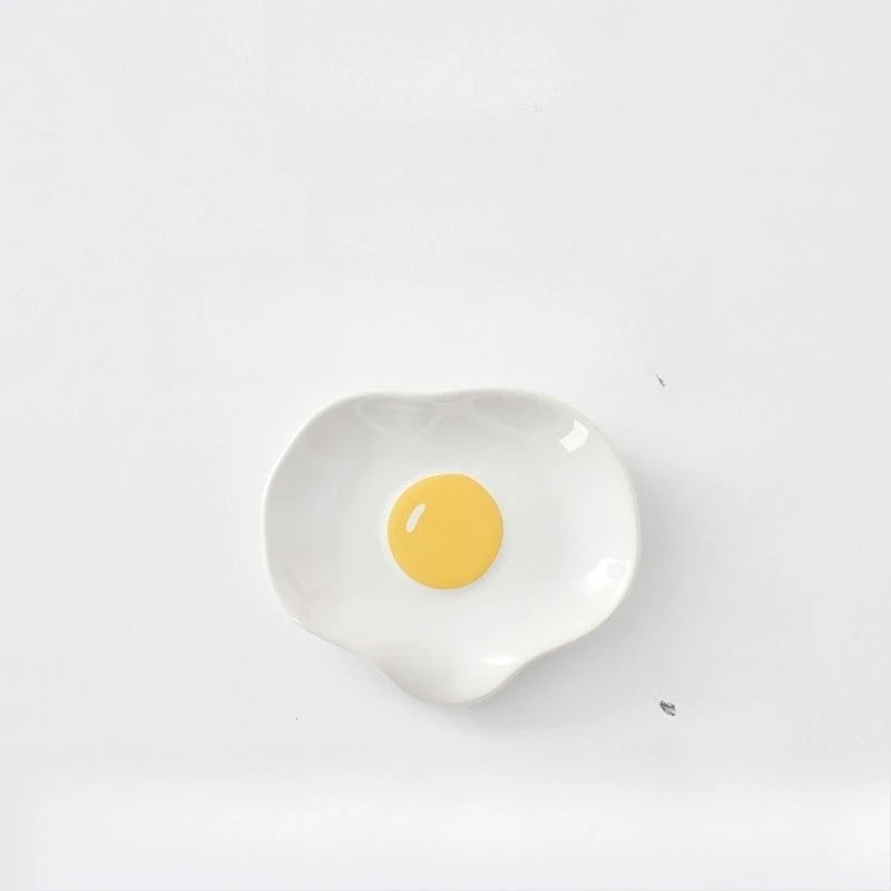 Ceramic Plate Household Plate Dining Plate Tableware High-end Sense Niche Dessert Plate Snack Plate Oasis Select YELLOW