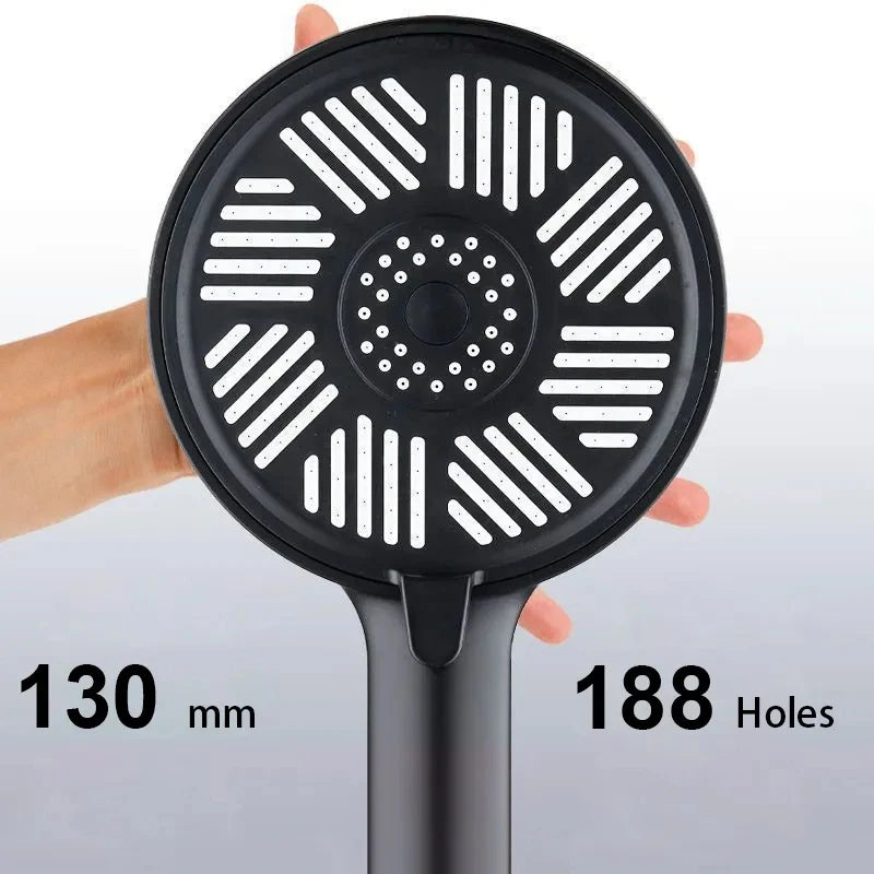 13cm Big Panel Shower Head High Pressure Rainfall Shower Set Water Saving 3 Modes Adjustable Shower Head Bathroom Accessories Oasis Select