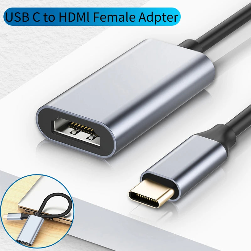 USB Type C to HDMI-compatible Cable USB C to HDMI Converter 4K USB 3.1 HDTV Cable Adapter for MacBook Chromebook Samsung Xiaomi Oasis Select
