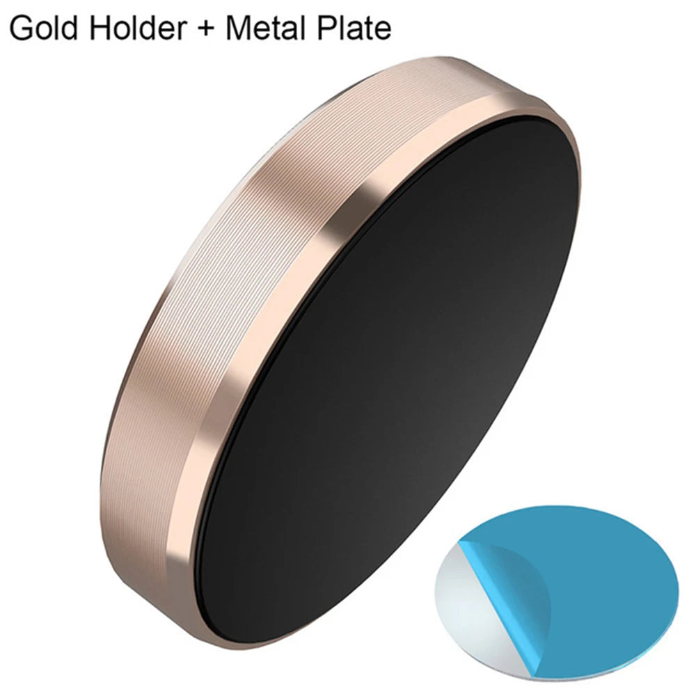 1/2PCS Magnetic Car Phone Holder Stand Magnet Car Mount Bracket GPS Mobile Support In Car Bracket For iPhone Samsung Xiaomi Oasis Select Gold-1PCS