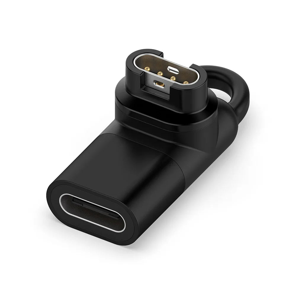 Type-C Adapter for Garmin Fenix 8 7 Instinct Forerunner Charger Watch Charging Adapter Oasis Select black
