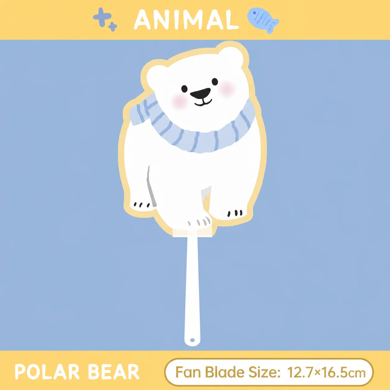 Animal Shaped Fan Dirt-Resistant Polar Animal Fan Portable Handheld Fan Portable For Office Cooling Campus Study Friends Oasis Select color 6