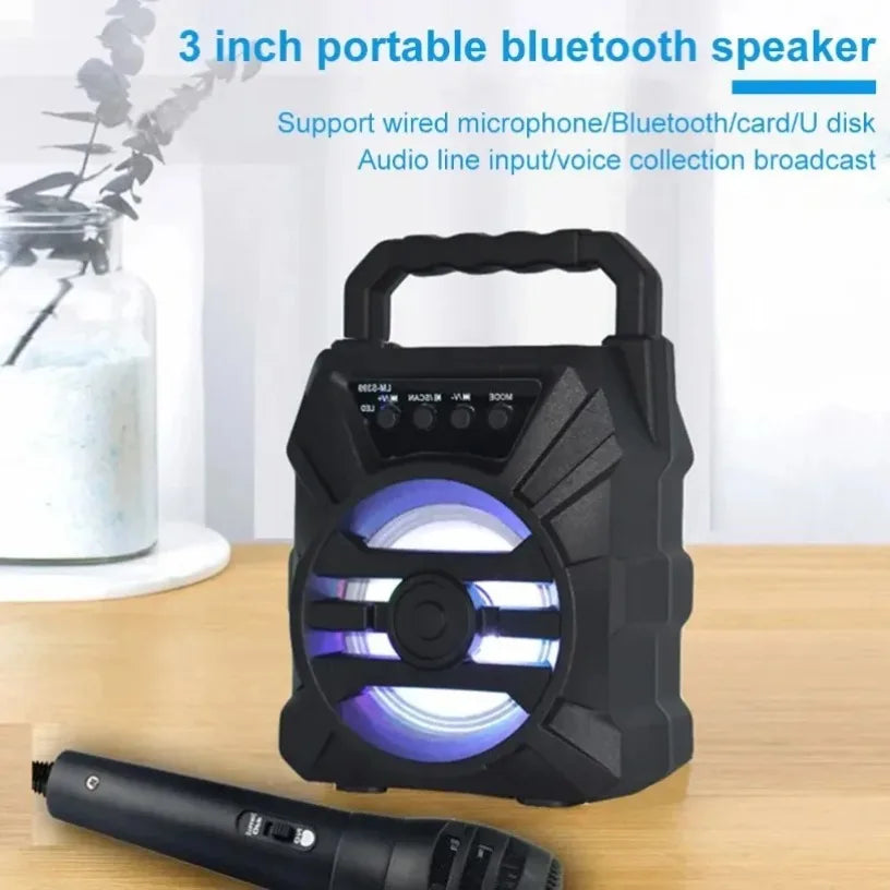 High Power Bluetooth Speakers TF Udisk 500mAh Bluetooth Speaker Sound Box Karaoke Handheld Sound Subwoofers for Aancing Oasis Select