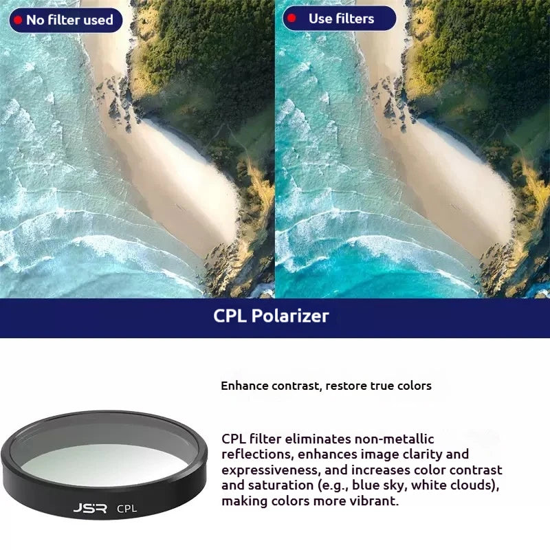 JSR Optical Glass Filters for DJI Osmo Nano – UV CPL ND Star