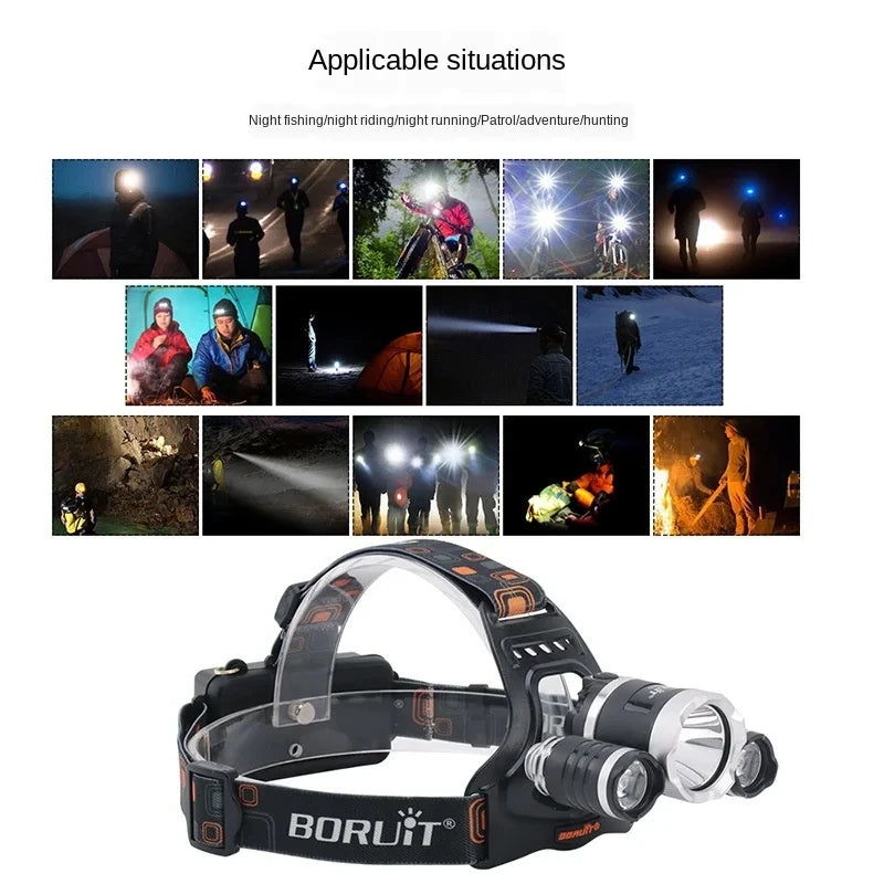 Super Bright Led Headlamp Use 18650 Battery Rechargeable Fishing Headlight Outdoor Hunting Camping Waterproof Head Light Oasis Select