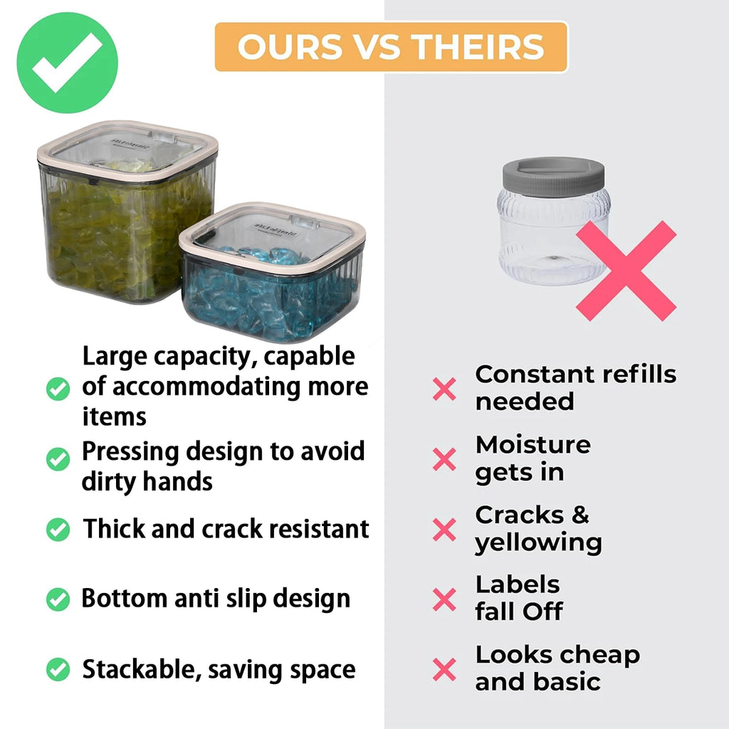 1pc acrylic transparent black elastic lid laundry gel bead bathroom jar bathroom organizer storage jar multifunctional storage Oasis Select