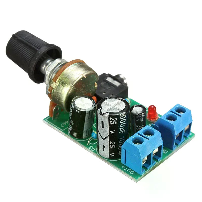 LM386 10W Audio Amplifier Board Mono 3.5mm DC 3-12V Volume Control Oasis Select