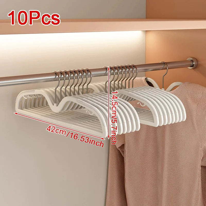 Non-Slip Plastic Hangers -Versatile,Traceless Design for Clothes,Bras & More-Ideal for Home Storage & Retail Display,Hangers Oasis Select 10pcs White