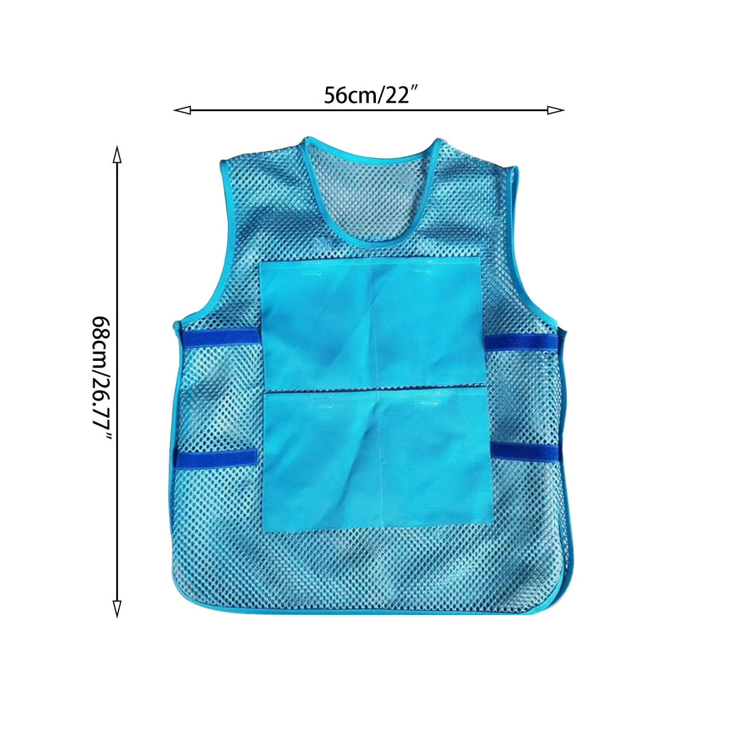 Summer Ice Pack Cooling Vest Ice Cube Ice Pack Vest Vest With 8 Ice Packs Heatstroke Safety Vest Clothing Jacket Oasis Select as show One Size