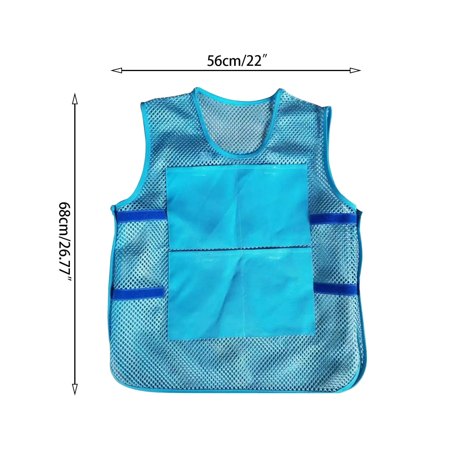 Summer Ice Pack Cooling Vest Ice Cube Ice Pack Vest Vest With 8 Ice Packs Heatstroke Safety Vest Clothing Jacket Oasis Select as show One Size