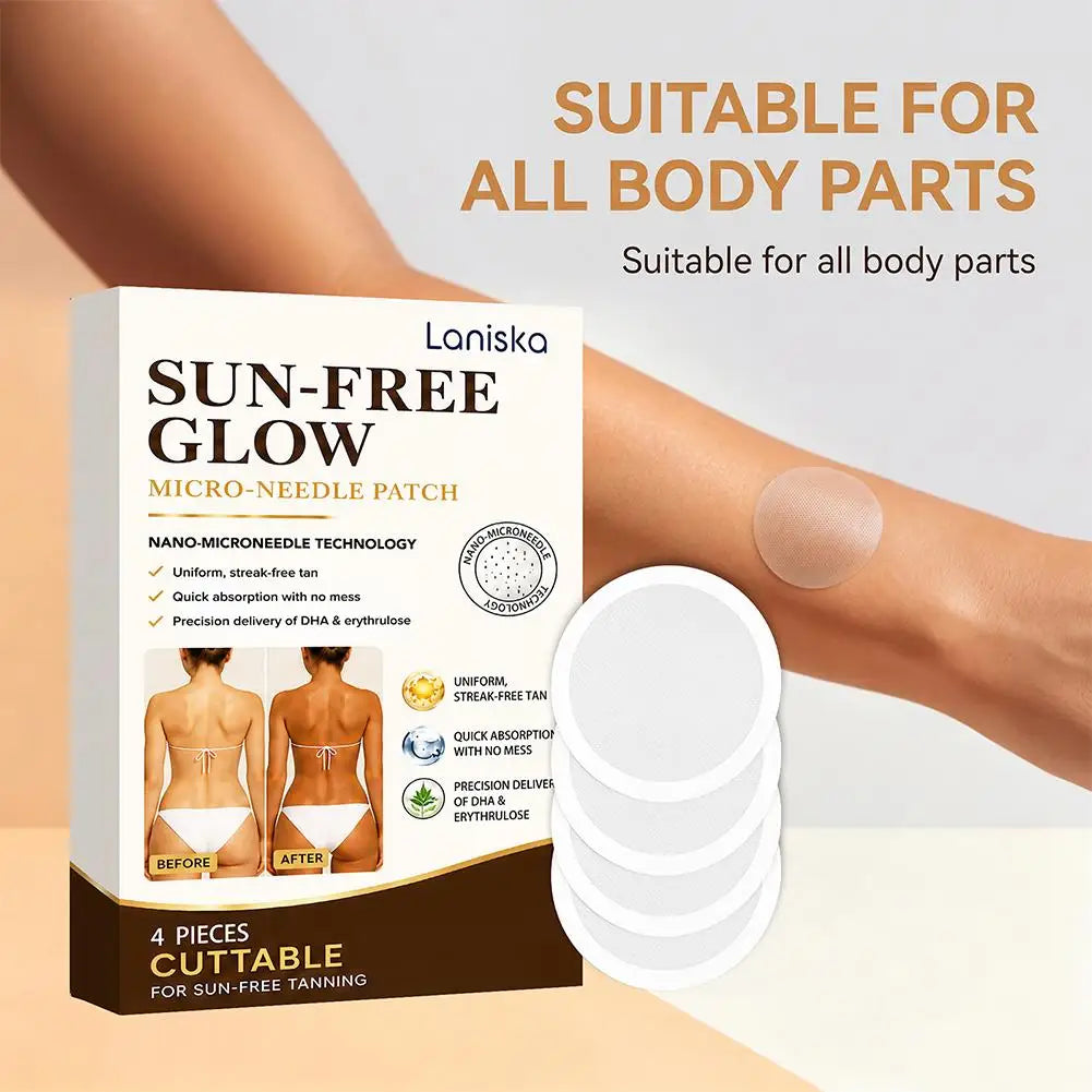4-Pack Microneedle Tanning Patches – Tan Faster & Moisturize Tanning Skin Patch Oasis Select