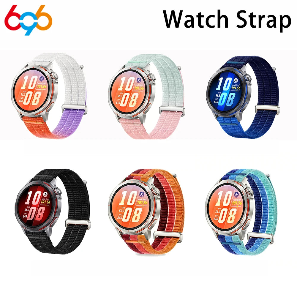 18mm/20mm/22mm Two-Section Hardware Stitched Cloud-Sense Breathable Nylon Loop Watch Strap Watchstrap Universal Braided Band Oasis Select