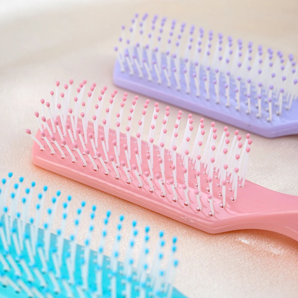 Pastel Detangling Hair Brush – Soft Nylon Bristles, 3 Colors Detangling Hair Brush Oasis Select