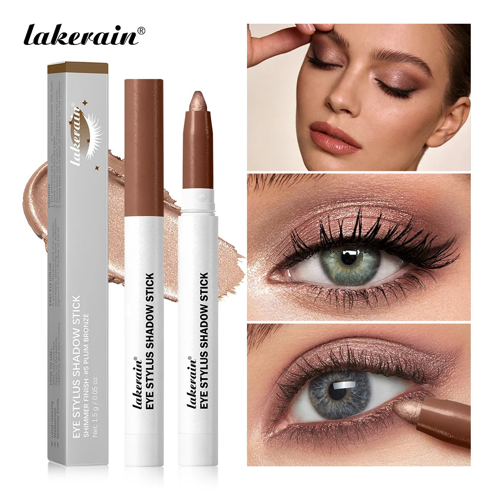 Eye Stylus Shadow Stick Long Lasting Makeup Effect Waterproof Sweat Resistant Circular Design Matte Pearl Tones Eye Shadow Pen Oasis Select