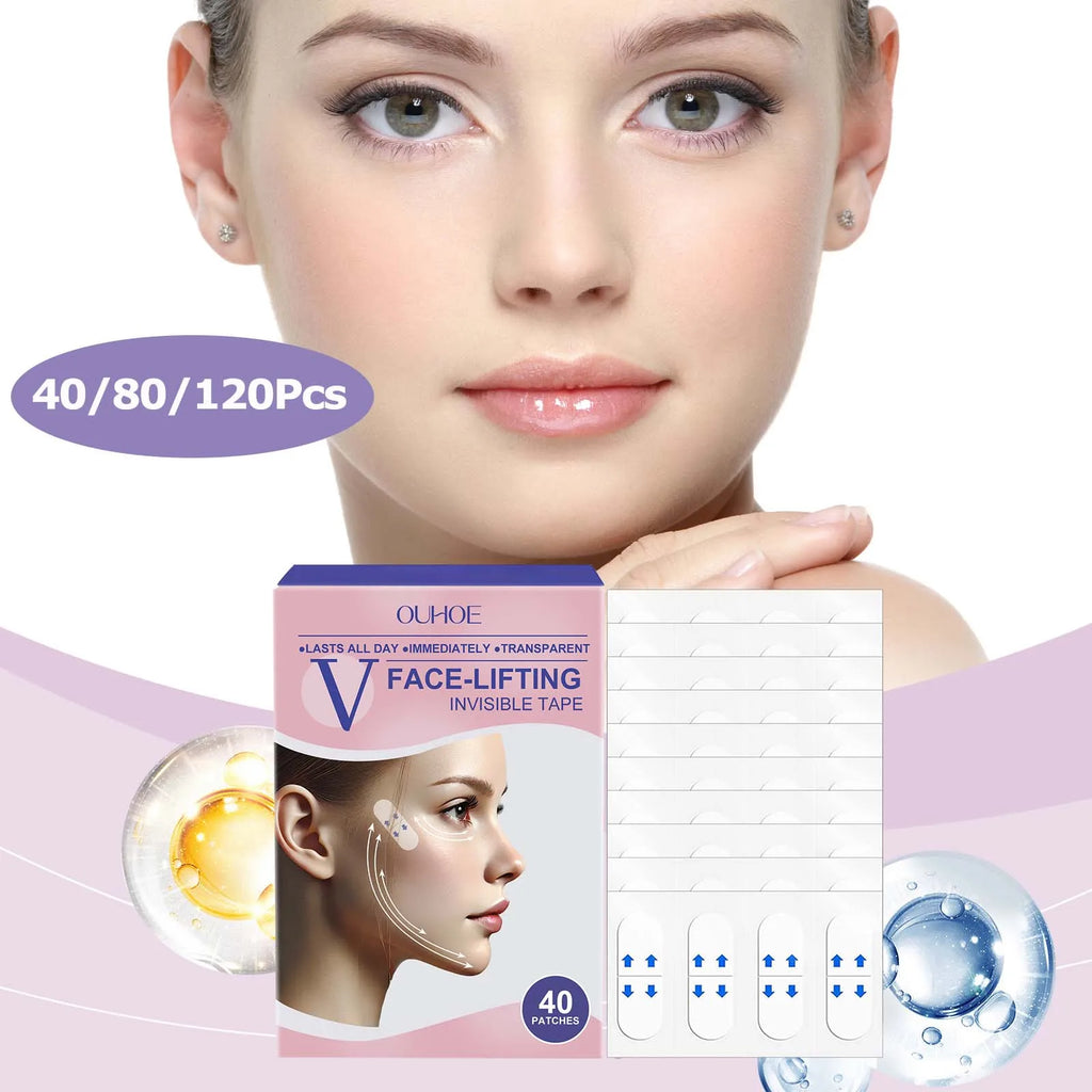 Lifting Face Stickers Invisible Transparent Thin Face Patches Lift Tape V-Shape Chin Patch Facial Shaping Lifting&Tightening Too Oasis Select