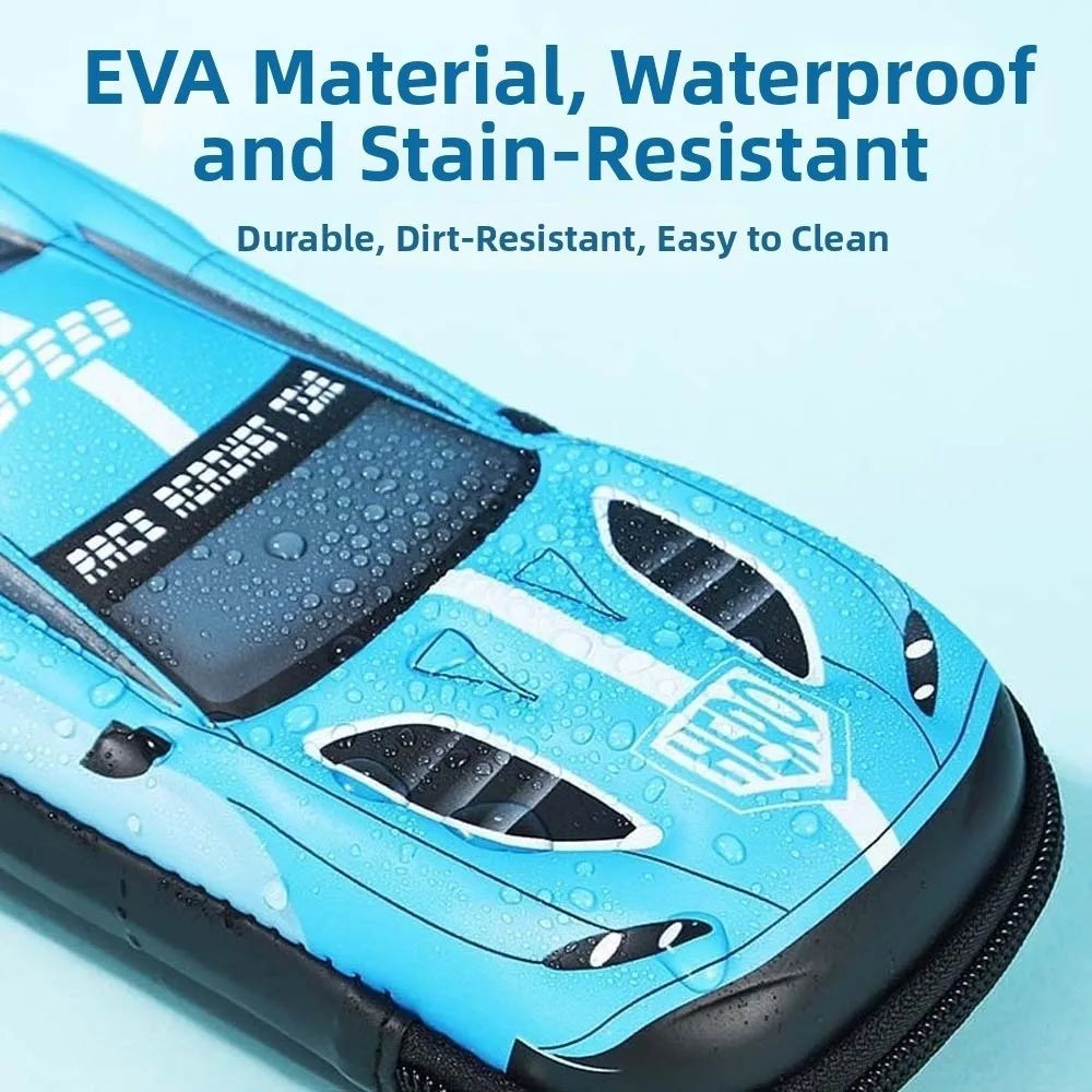 Cartoon 3D Car Pen Organizer EVA Pressure-resistant Drop-proof Storage Pen Pocket Large Capacity Waterproof Pencil Case Oasis Select