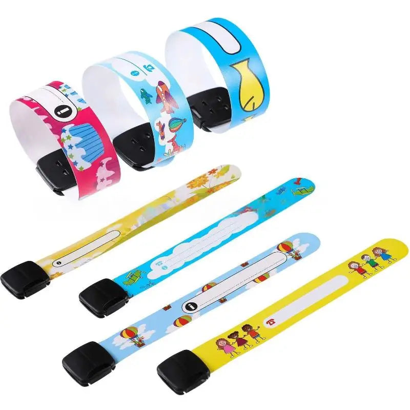 4/10Pcs Children Travel Outdoor Safe Anti-lost Wristband Safety Recognition Bracelet For Kids Adjustable Waterproof Reusable Oasis Select