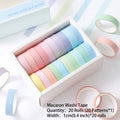 20 rolls Washi Tape Set Simple Thin Masking Tape For DIY Arts Crafts Gift Wrapping Journaling Scrapbooking Labeling Coding Deco Oasis Select Blue