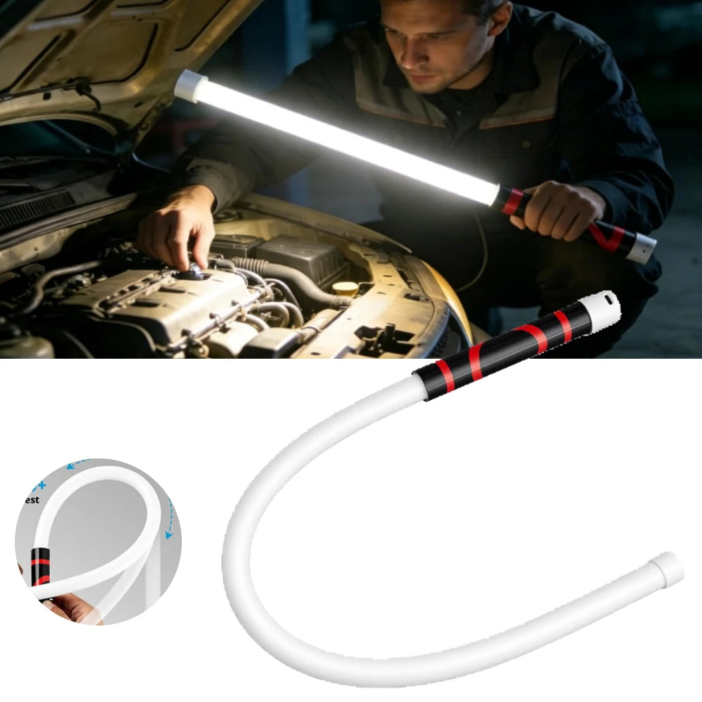 73cm Flexible Silicone LED Work Light Rechargeable High Brightness Flashlight Stick Long Battery Life for Car Repair Inspection Oasis Select