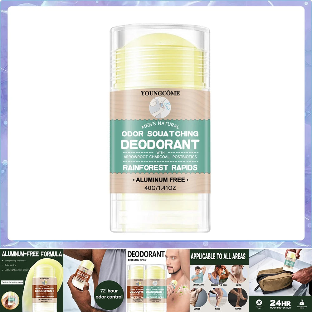 YOUNGCOME Men's Antiperspirant Deodorant Stick – 72Hr Protection