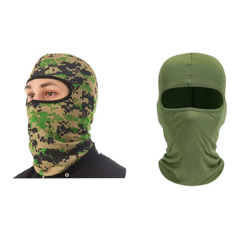 1/2pcs Men's Cycling Cap Balaclava Full Face Ski Mask Hood Hiking Camping Hunting Tactical Airsoft Cap Bike Hats Neck Gaiter Oasis Select 2pcs-mix 3