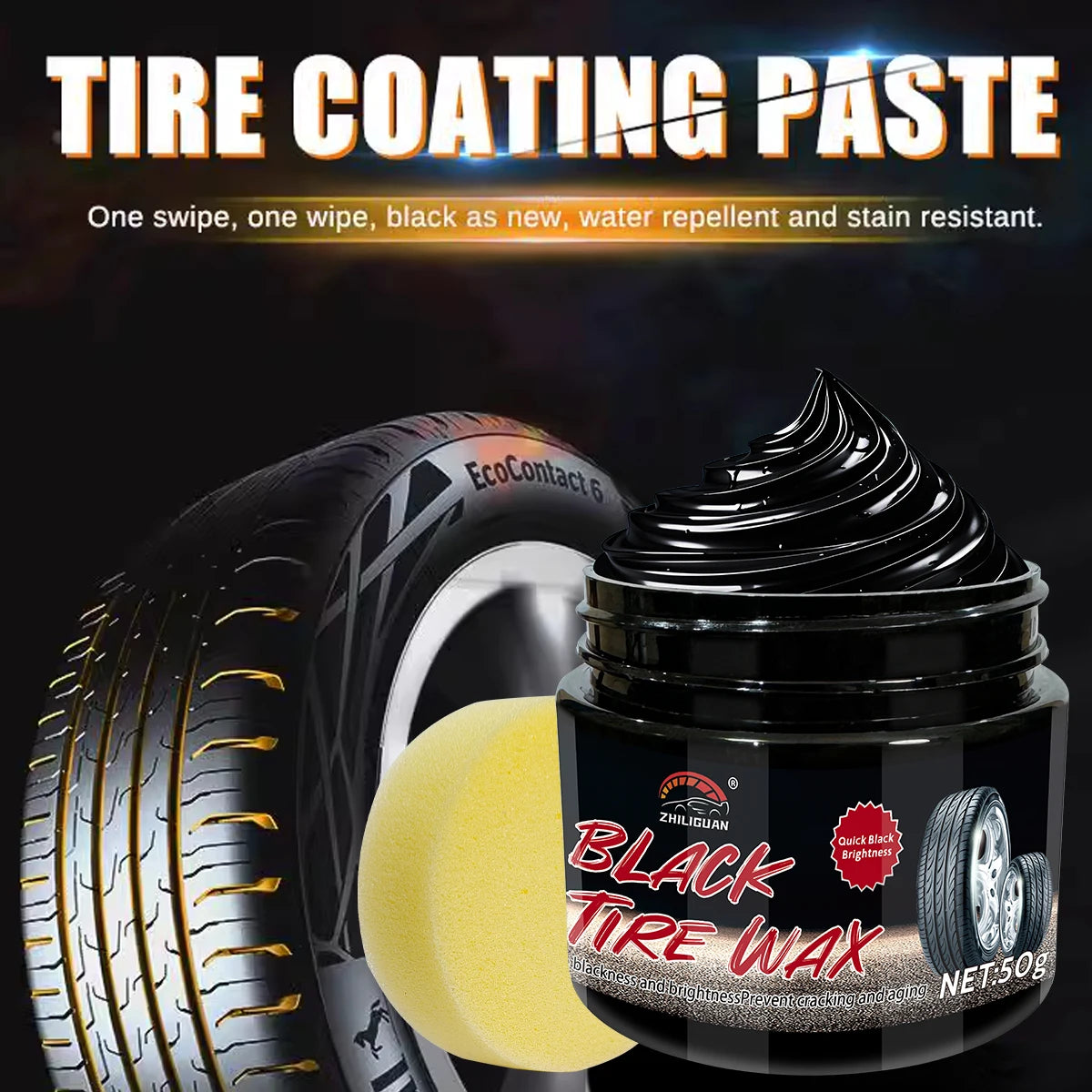 Car Tire Shine Wax – Gloss & Anti-Aging Protection Coating