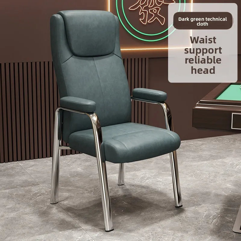 Mahjong chair chess room special high backrest chair comfortable sedentary home chess and card sofa chair mahjong table Oasis Select WHITE
