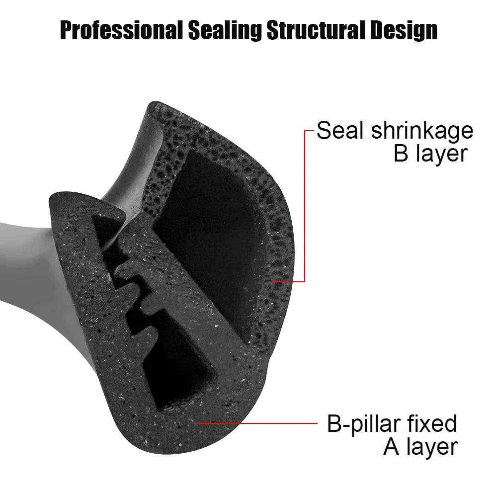 B Pillar EPDM Rubber Seal Strip | 2M Car Door Weatherstrip