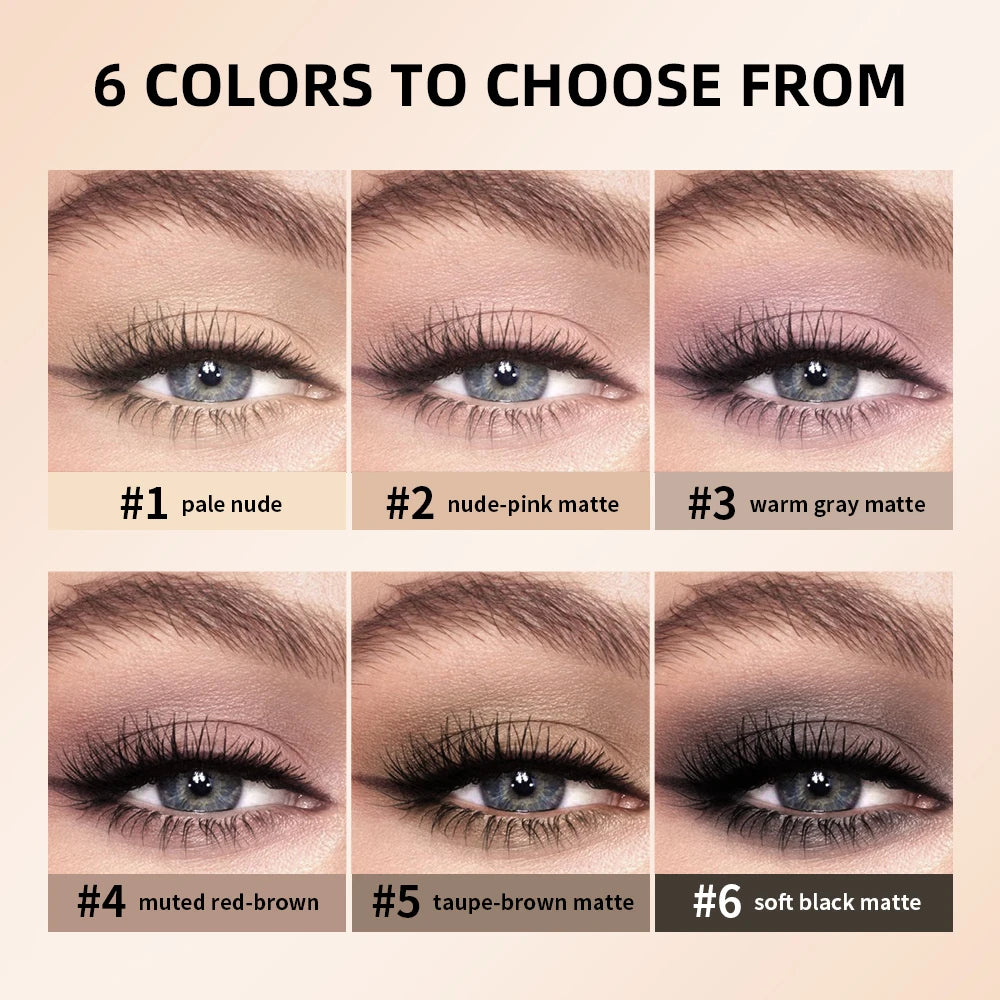 Lakerain 6 Color Eyeshadow Palette Matte Long-Lasting Waterproof Blendable Color High Pigment Nude Party Daily Stage Makeup Oasis Select