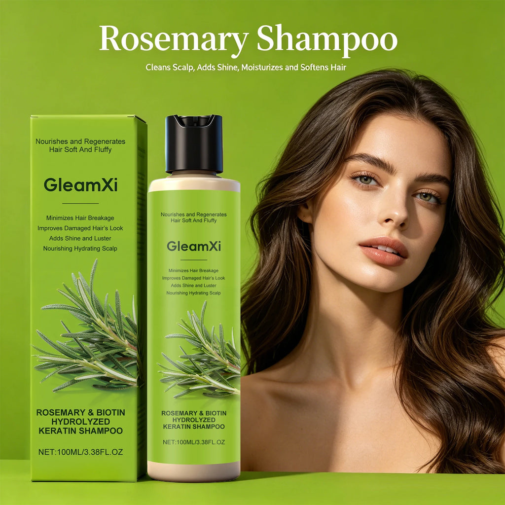 Rosemary Biotin Keratin Shampoo Anti-Breakage Hair Repair Wash Cleanses Scalp Volumizing Fluffy Strengthen Smooth Hair Care Oasis Select