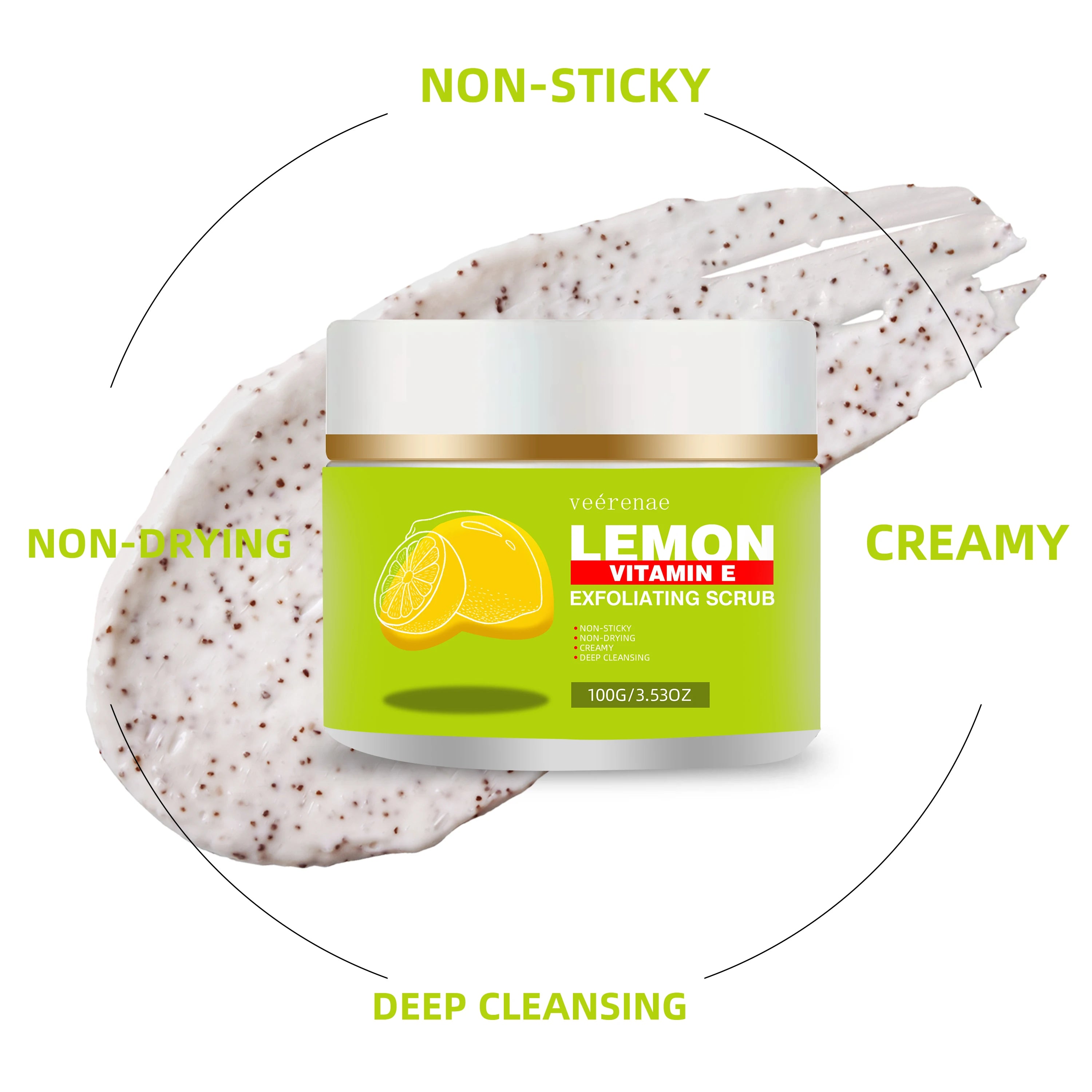 Lemon & Vitamin E Hypoallergenic Face Scrub – All Skin Types