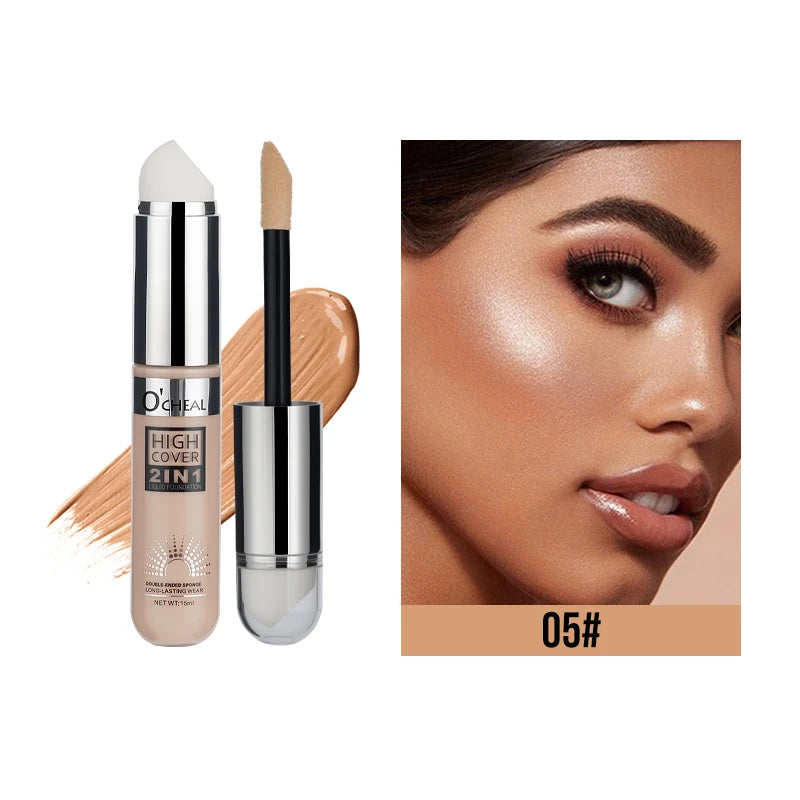OCHEAL 2-in-1 Liquid Foundation & Concealer – Waterproof